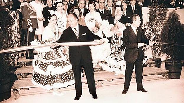 Un momento de la inauguración de la Feria de 1973