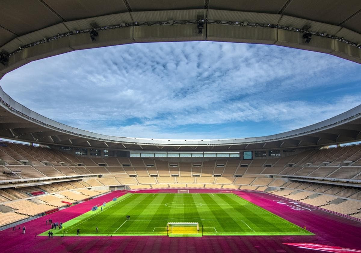 Panorámica del Estadio de la Cartuja donde se disputará la final de la Copa del Rey 2023