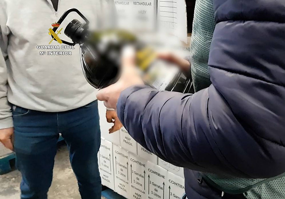 La Guardia Civil de Sevilla interviene aceite de oliva adulterado en una operación llevada a cabo a finales de 2021