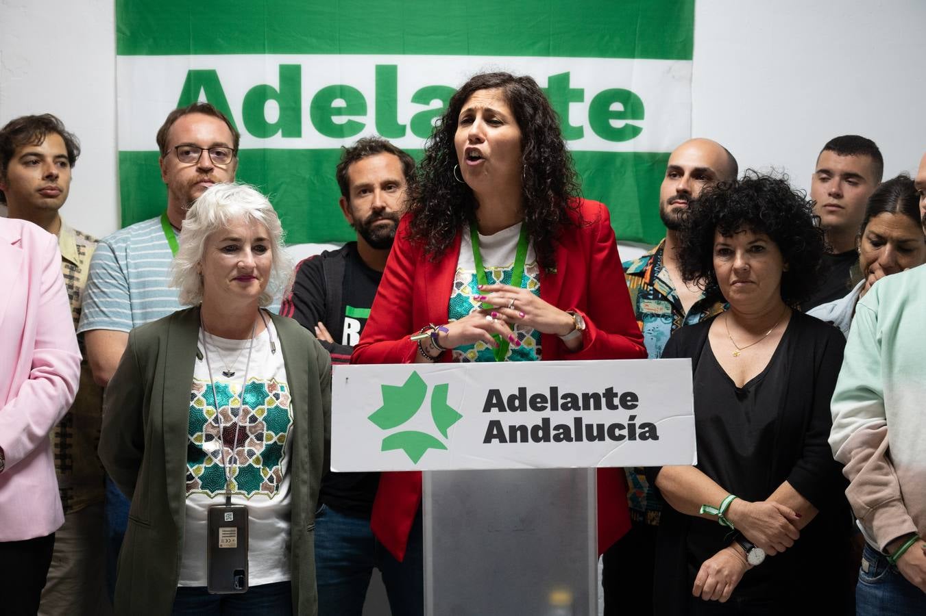 Comparecencia de Sandra Heredia ante los medios de comunicación
