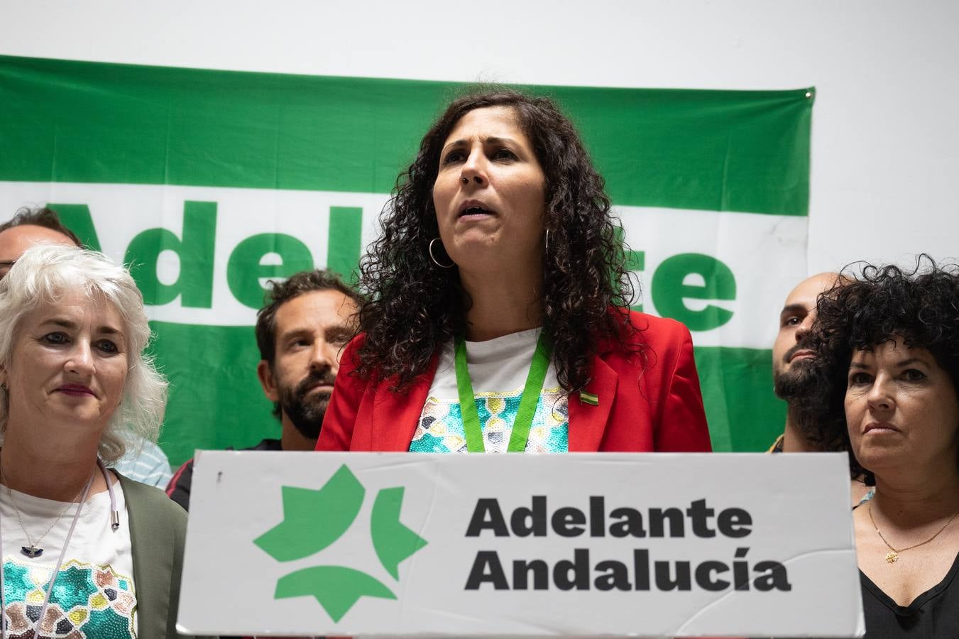 Comparecencia de Sandra Heredia ante los medios de comunicación