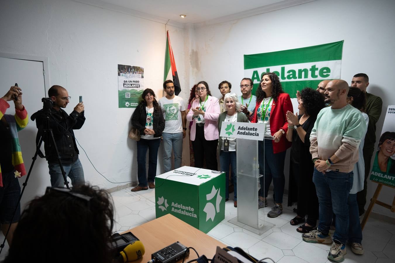 Comparecencia de Sandra Heredia ante los medios de comunicación