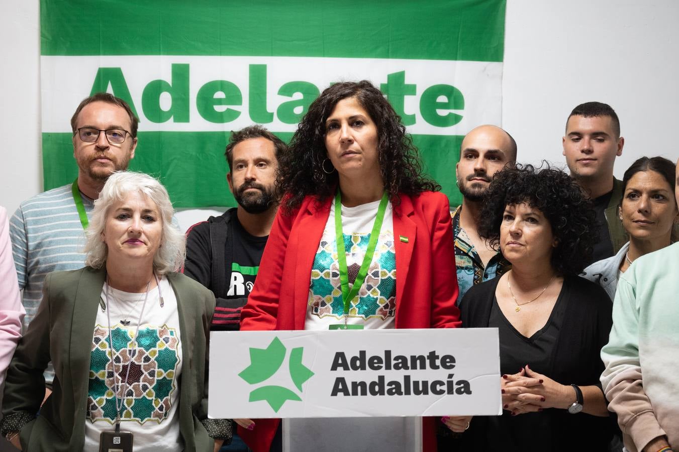 Comparecencia de Sandra Heredia ante los medios de comunicación