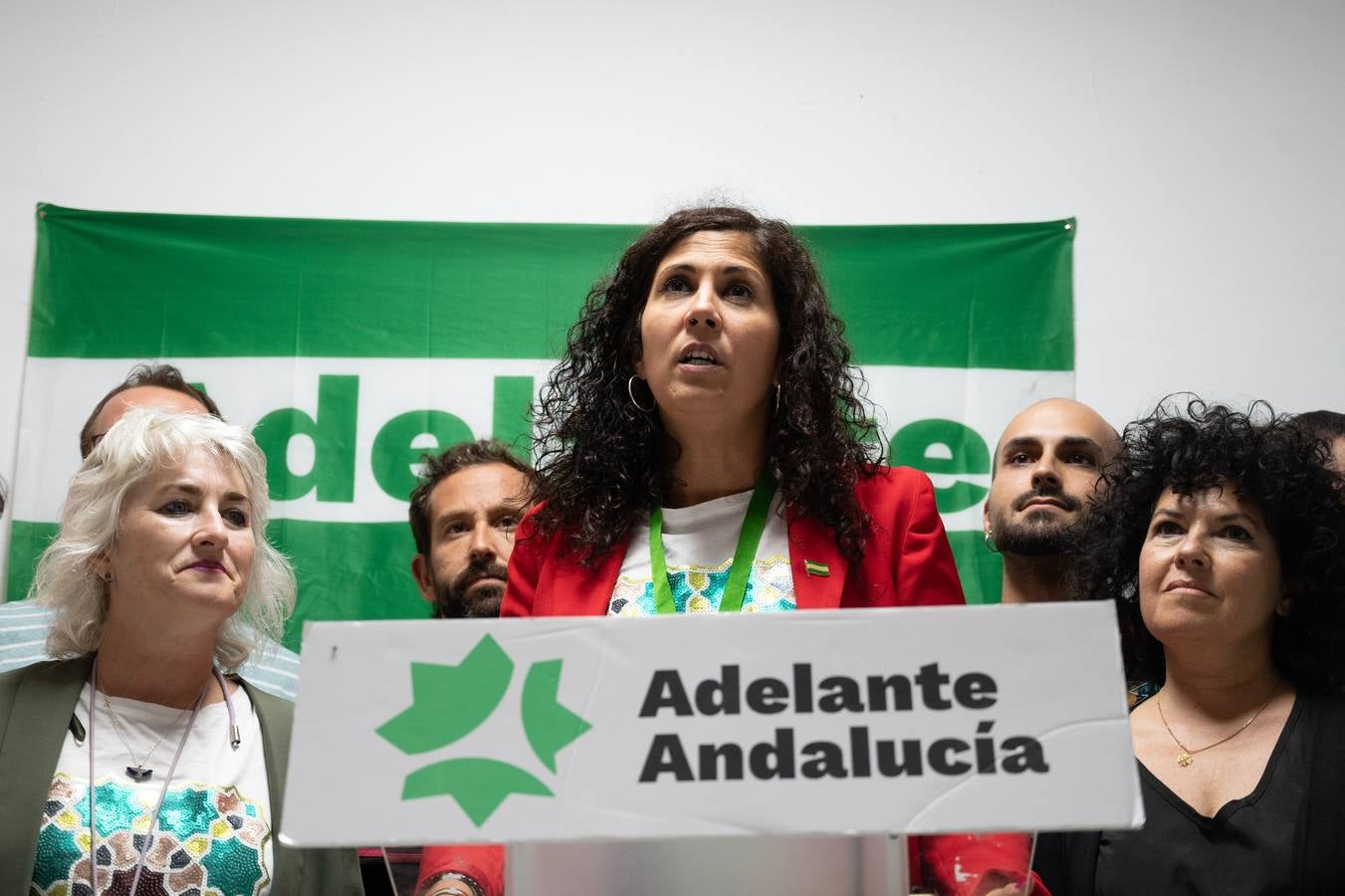 Comparecencia de Sandra Heredia ante los medios de comunicación
