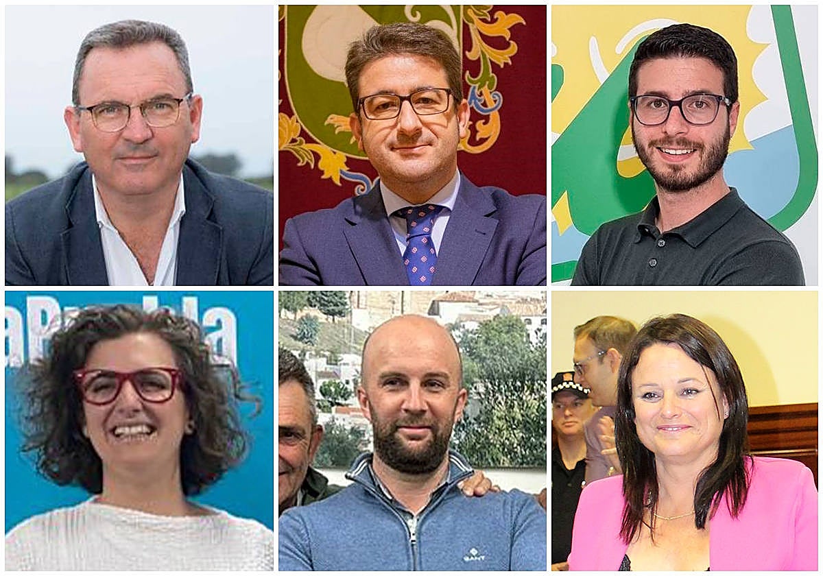 De izda. (arriba) a dcha. en el sentido de las agujas del reloj: José Manuel Soto, Manuel Benjumea, Pepe Solano, Cristina Los Arcos, Adrián Torres y Lola Prósper