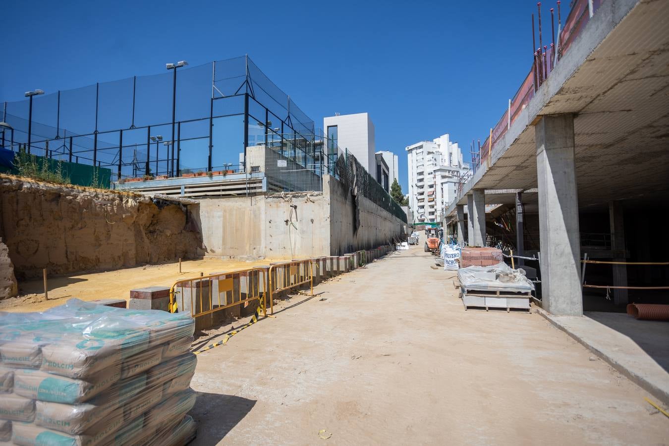 Estado actual de las obras del Jardín de las Cigarreras