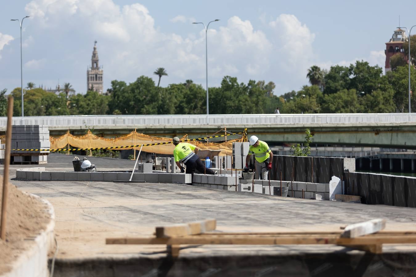 Estado actual de las obras del Jardín de las Cigarreras