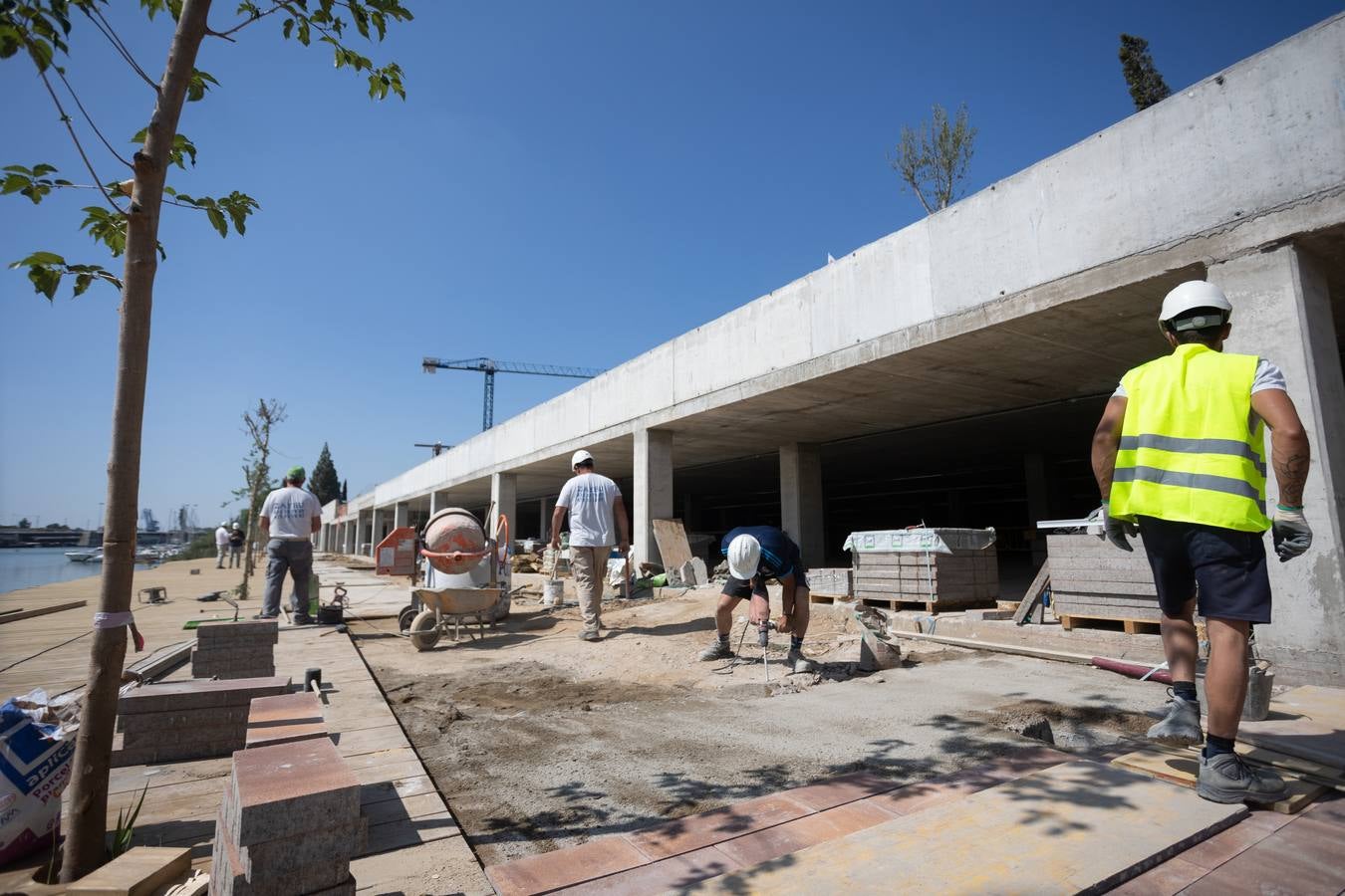 Estado actual de las obras del Jardín de las Cigarreras
