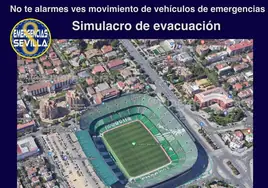 El Betis hará un simulacro en el estadio Benito Villamarín antes del partido contra el Valencia