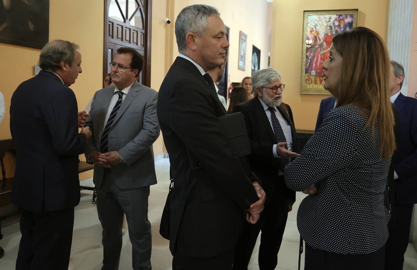 Inauguración de la muestra  'El terror a portada. 60 años del terrorismo en España a través de la prensa' en el Ayuntamiento de Sevilla