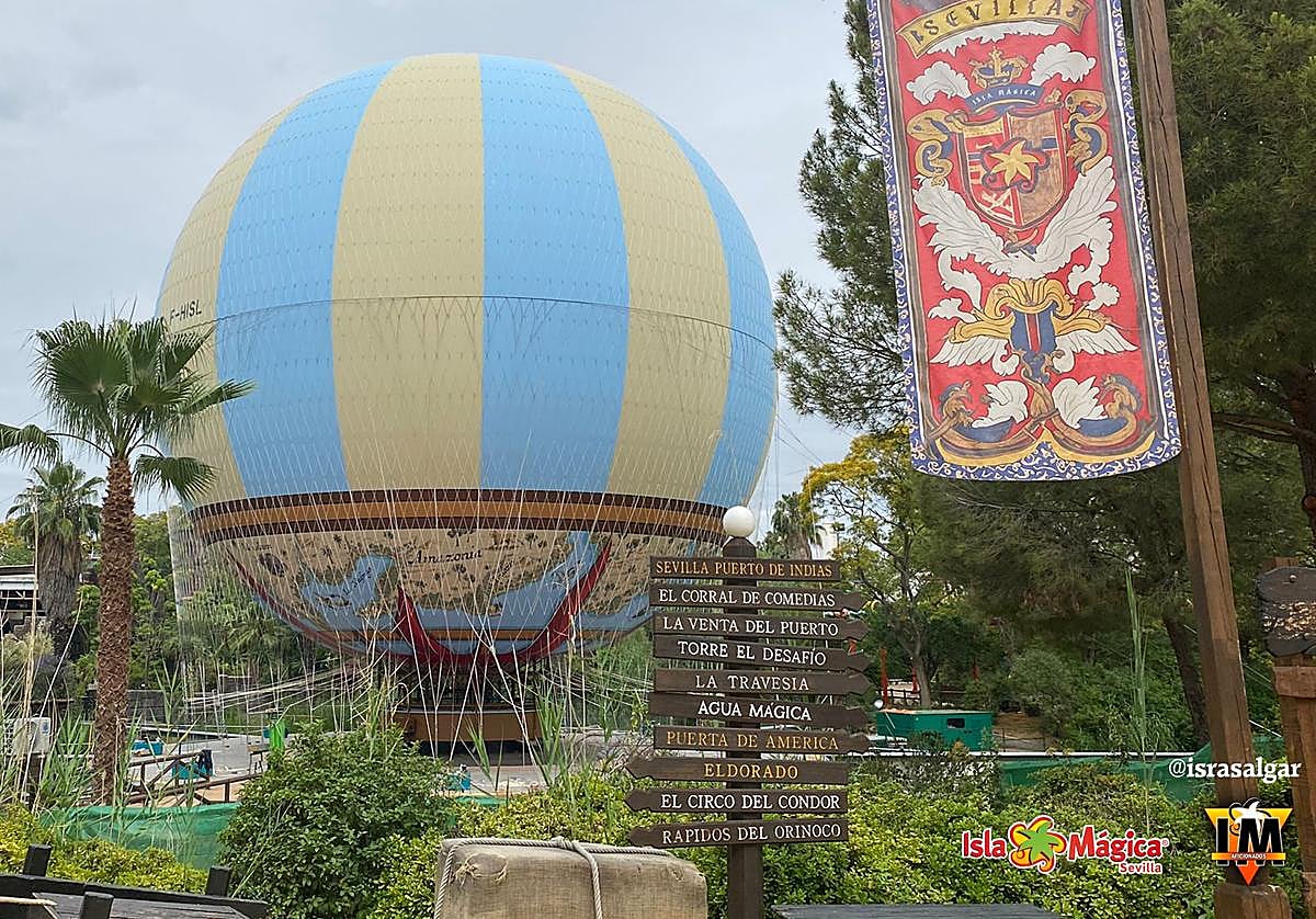 El globo, la nueva atracción de Isla Mágica, tiene muchos detalles
