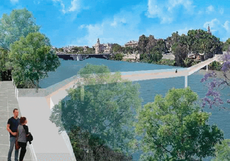 Proyectan que la pasarela de Altadis tenga un trazado en zigzag para que sirva como mirador