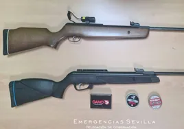 Dos detenidos por practicar tiro al blanco con escopetas de aire comprimido en un parque de Sevilla