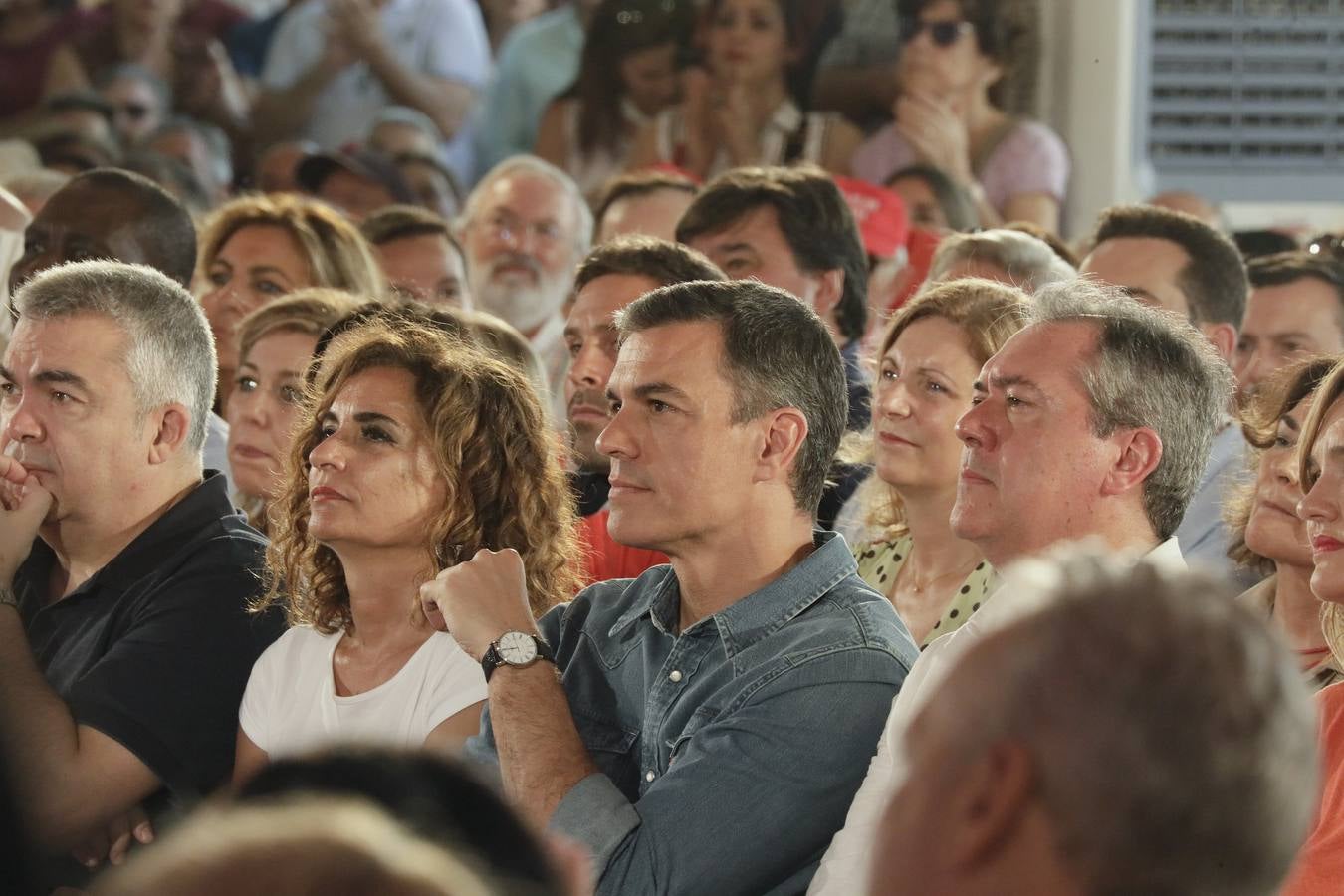 Primer mitin de precampaña  de Pedro Sánchez celebrado en Dos Hermanas