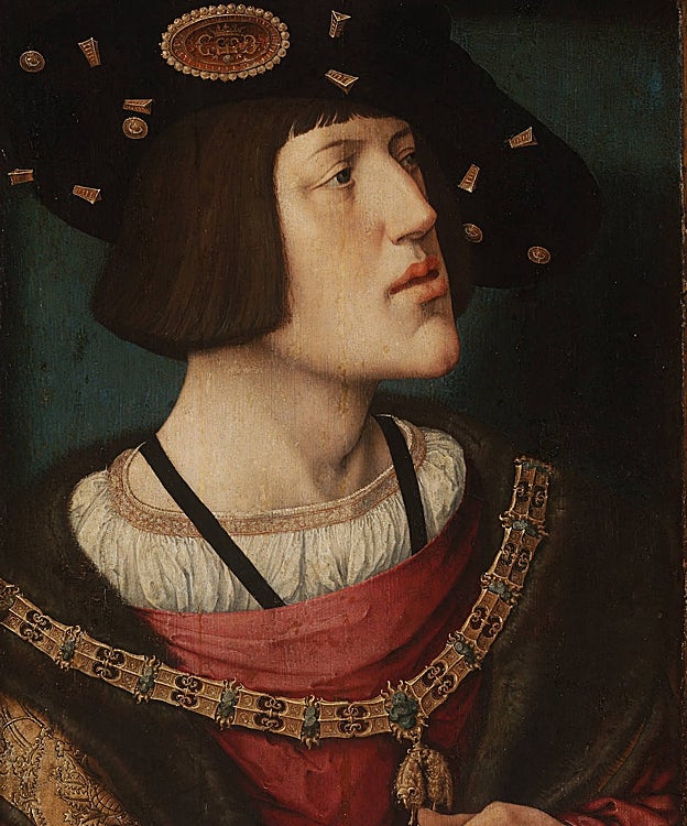 Barend van Orley. Carlos I de España. Hacia 1515-1516. Museo de Bellas Artes de Budapest. Wikimedia Commons