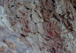 Pinturas rupestres descubiertas en Coripe, en imágenes