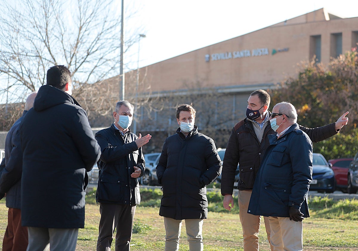 José Luis Sanz, cuando visitó el entorno de Santa Justa en diciembre de 2021