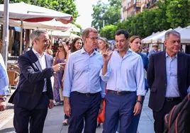 El candidato número 1 del PP al Congreso por Sevilla, Juan Bravo solicita apoyo para lograr el «gran reto» de ganar al PSOE en la provincia