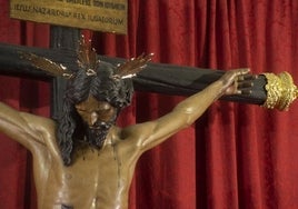 Retirado del culto el Cristo de las Aguas para ser restaurado