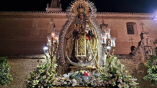 Virgen del Carmen de Salteras en su procesión anual