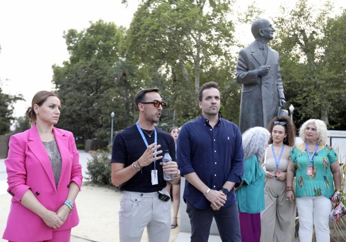 Los organizadores durante el primer balance de Icónica Sevilla Fest