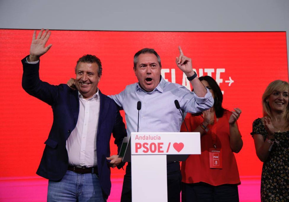 Los secretarios provincial y regional del PSOE, Javier Fernández y Juan Espadas