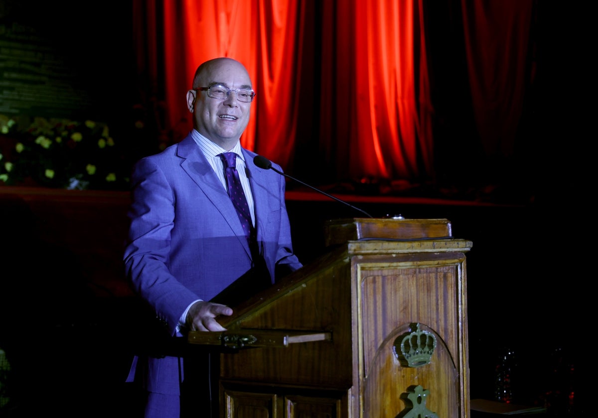 Andrés Luque Teruel, durante una conferencia en Córdoba