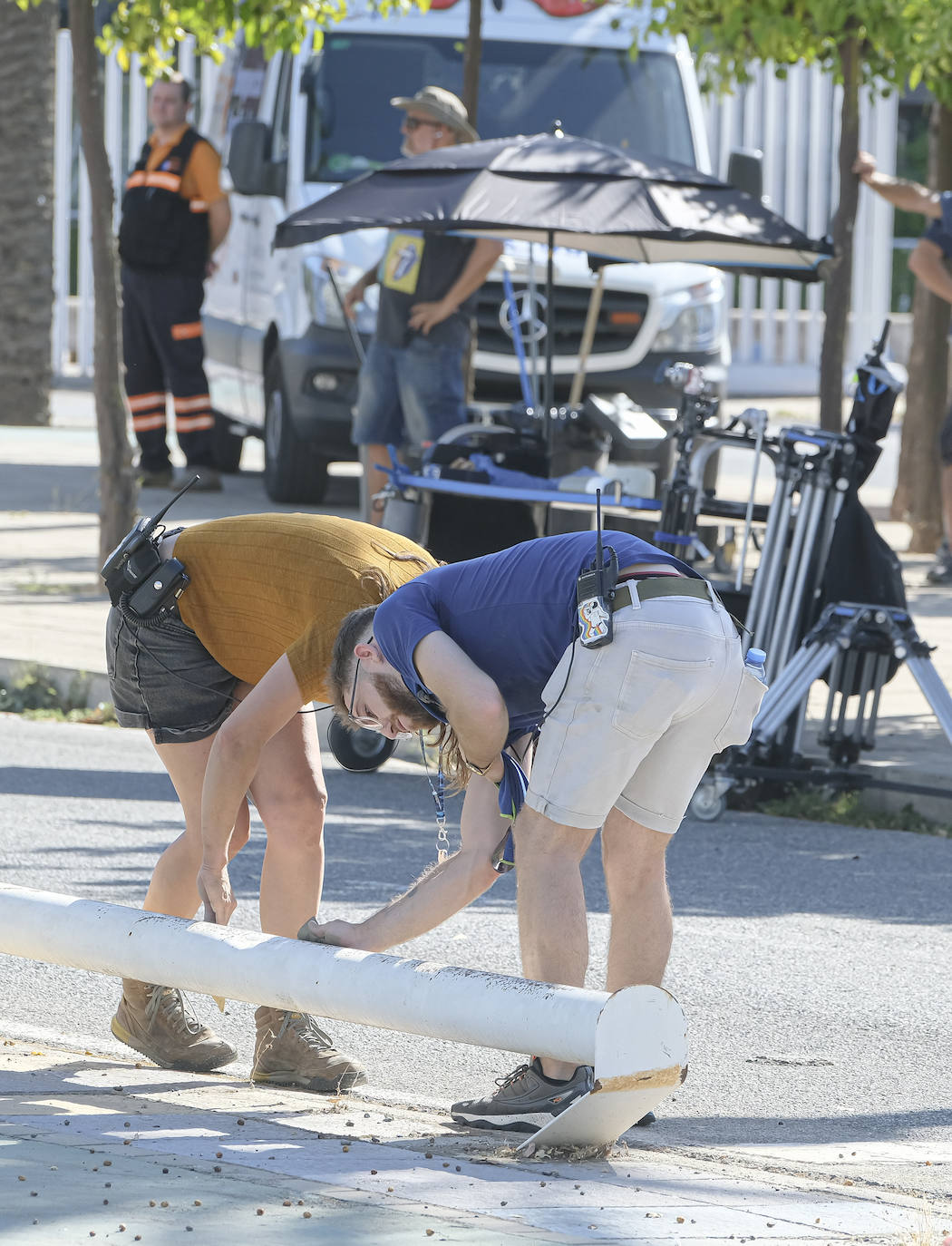 La Cartuja vive el rodaje de '1992', la serie de Álex de la Iglesia para Netflix