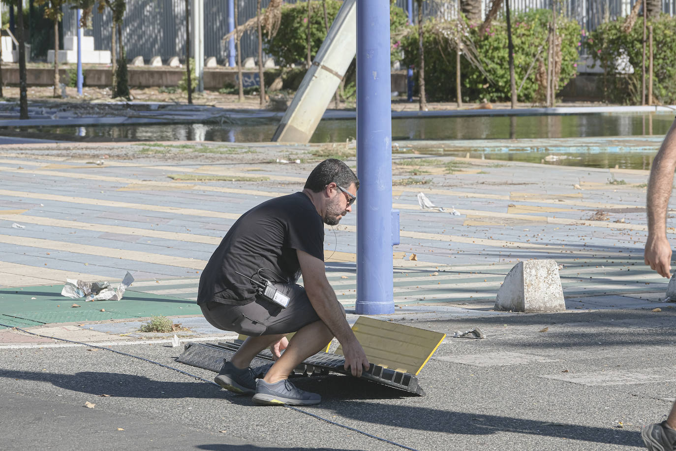 La Cartuja vive el rodaje de '1992', la serie de Álex de la Iglesia para Netflix