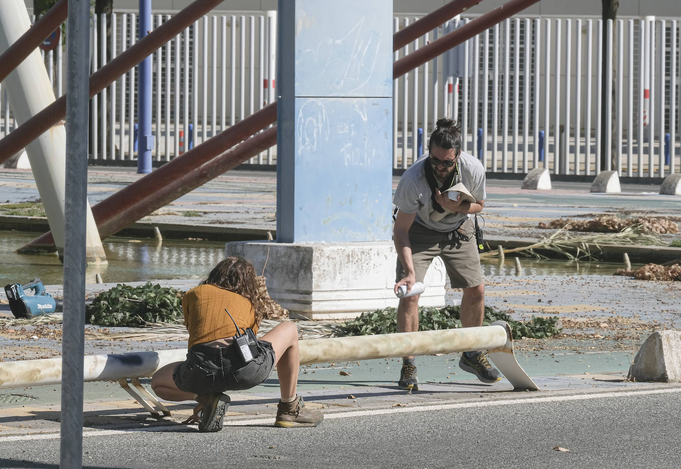 La Cartuja vive el rodaje de '1992', la serie de Álex de la Iglesia para Netflix