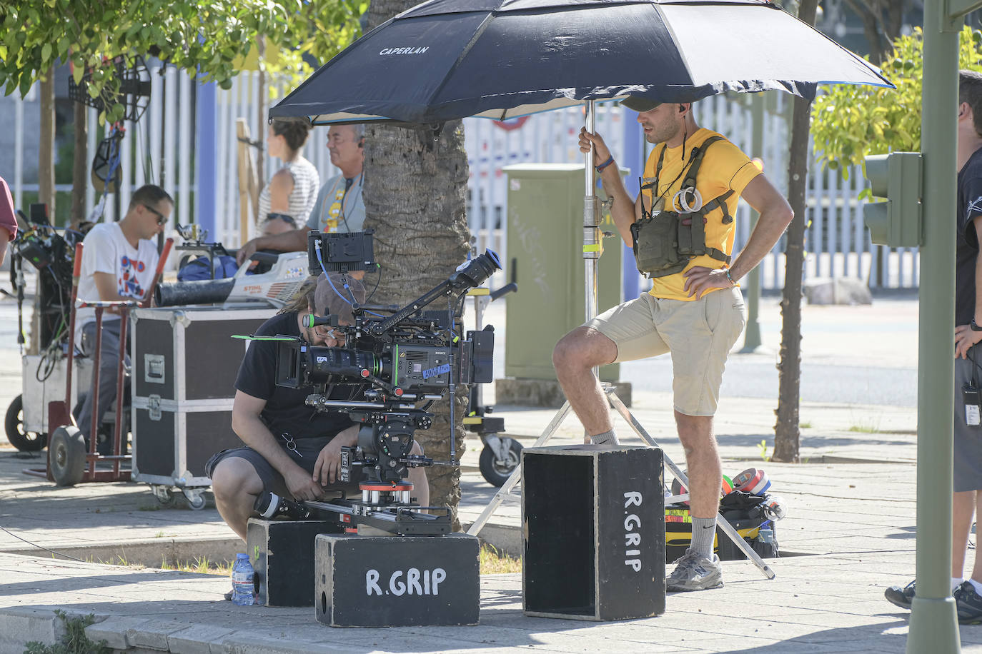 La Cartuja vive el rodaje de '1992', la serie de Álex de la Iglesia para Netflix