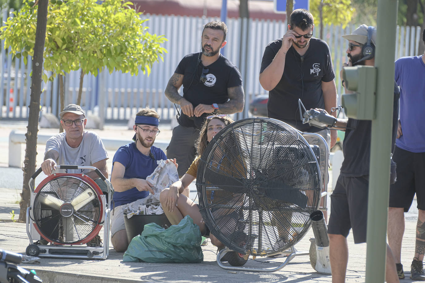 La Cartuja vive el rodaje de '1992', la serie de Álex de la Iglesia para Netflix