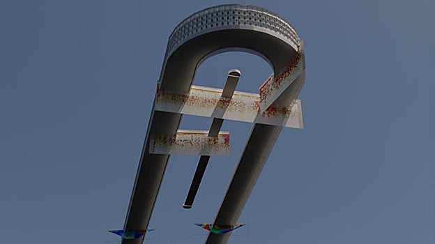 Otra imagen virtual que recrea el circo de Itálica