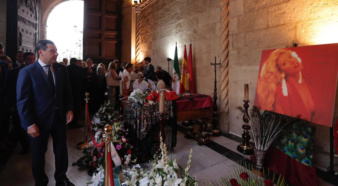 Capilla ardiente de María Jiménez en Sevilla