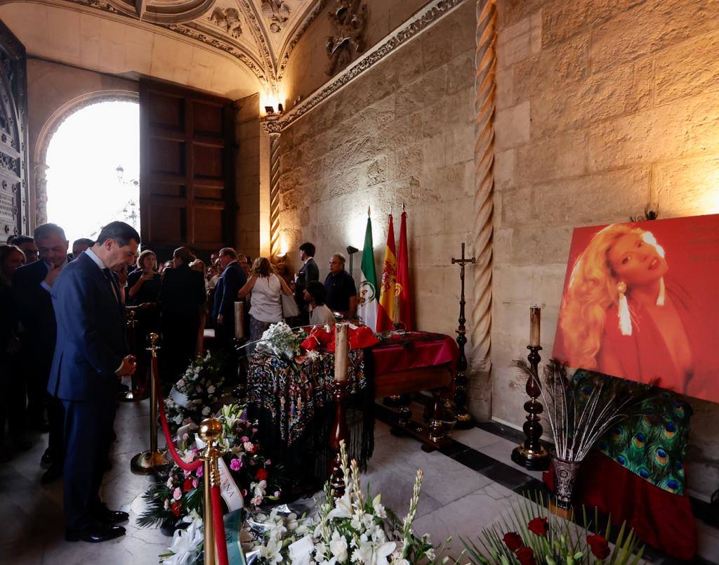 Capilla ardiente de María Jiménez en Sevilla