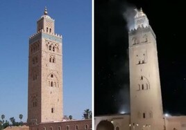 Los daños del terremoto afectan al minarete de Marrakech en el cual se inspiró la Giralda