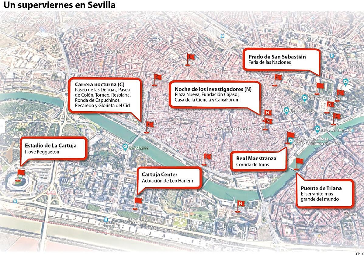 Las diversas actividades que se van a desarrollar en Sevilla este viernes 29 de septiembre de 2023