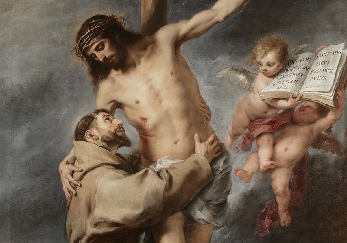 'San Francisco abrazado a Cristo', de Murillo, visitable en el Museo de Bellas Artes de Sevilla