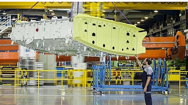 Una de las aeroestructuras que fabrica Aernnova