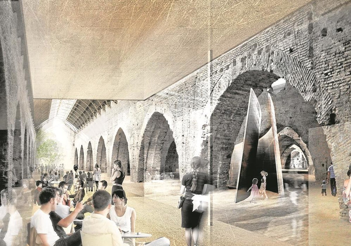 Recreación del futuro de las Atarazanas, según el estudio de Vázquez Consuegra