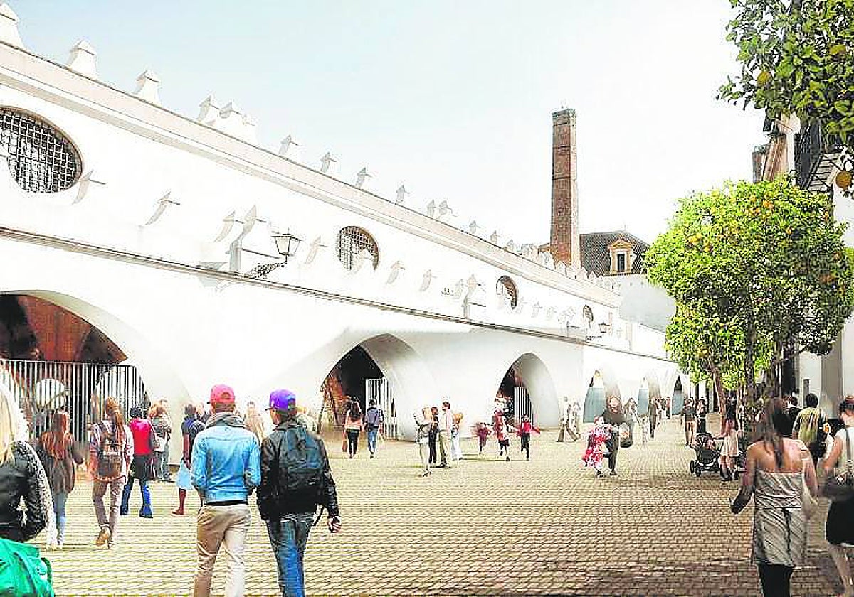Recreación del exterior del proyecto de rehabilitación de las Atarazanas