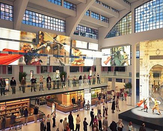 Recreación virtual del interior del fracasado mercado gourmet