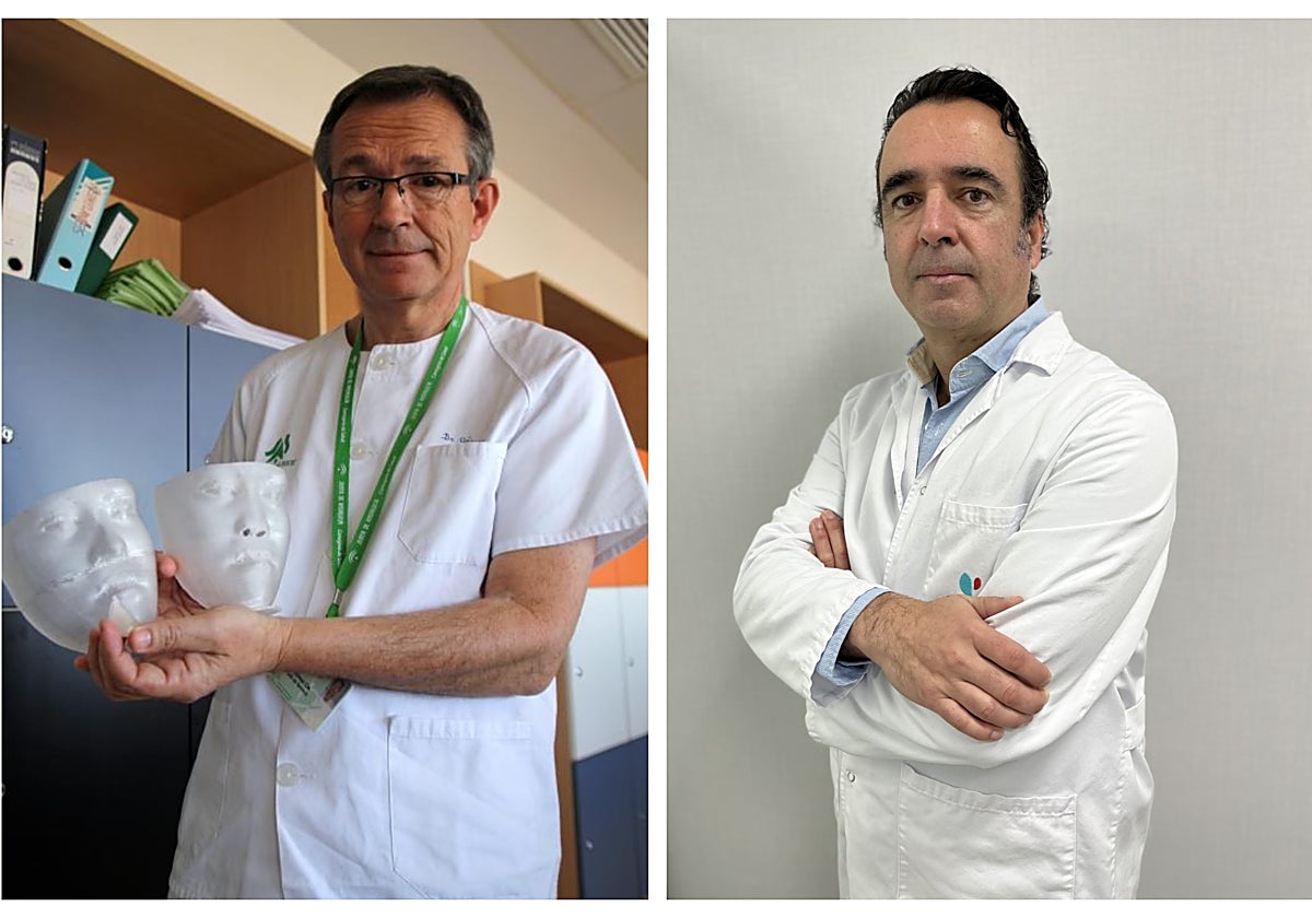 Los doctores Tomás Gómez Cía y Adolfo López