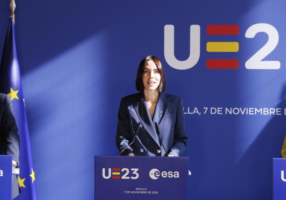 Diana Morant esta mañana en el Pabellón de la Navegación
