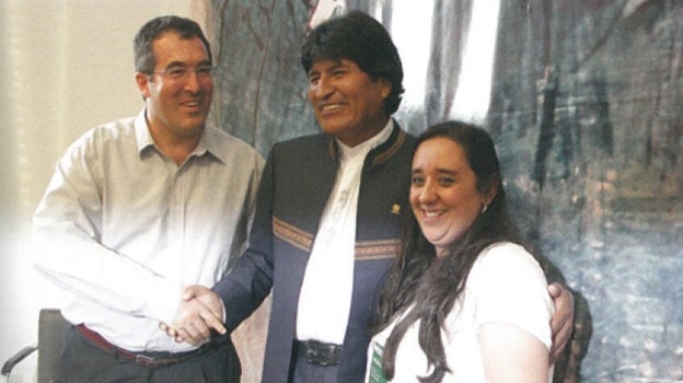 Marcelo Gullo Omodeo durante su encuentro con Evo Morales