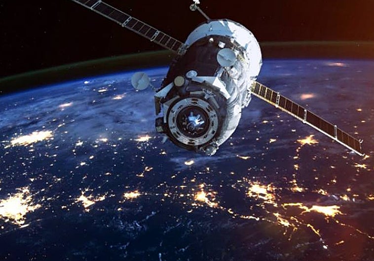 Tecnología espacial en una imagen de archivo