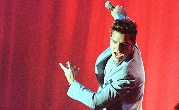 Ricky Martin durante su actuación en la localidad nazarena