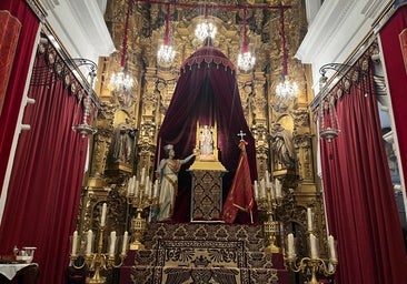 Altar con la Virgen de Valme y San Fernando para los cultos por el 775º aniversario de la Reconquista