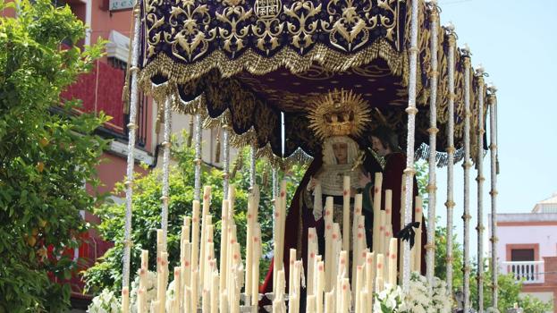 El palio de la Virgen del Mayor Dolor y Traspaso