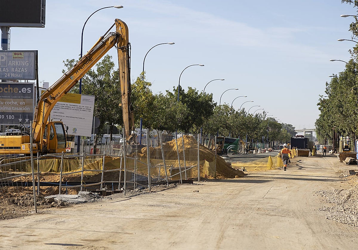 Las obras de la avenida de Las Razas también están integradas por Emasesa